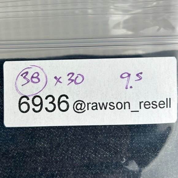 Urban Label Y2K Wide Leg Denim Jeans‎ 38x30 Stitched Blue Streetwear Skate Baggy - Picture 7 of 7